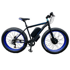 Електровелосипед передньопривідний E-motion Fatbike GT 48V 21Ah 750W Front чорно-синій