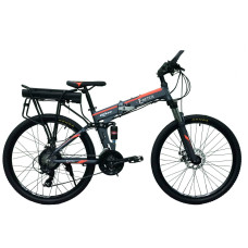 Електровелосипед складаний E-motion 36V 18Ah 500W / алюмінієва рама 17" сіро-помаранчевий
