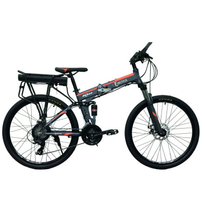Электровелосипед складной E-motion 36V 18Ah 500W / алюминиевая рама 17" серо-оранжевый