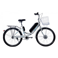 Електровелосипед складний з низькою рамою E-motion 26" 36V 14Ah 350W / біло-блакитний