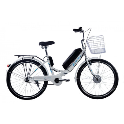 Электровелосипед складной с низкой рамой E-motion 36V 14Ah 350W бело-голубой