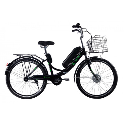 Электровелосипед складной с низкой рамой E-motion 36V 14Ah 350W черно-зеленый