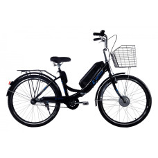 Електровелосипед складний з низькою рамою E-motion 26" 36V 14Ah 350W / чорно-синій