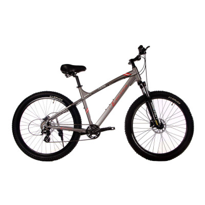 Велосипед E-motion MTB F430 27,5"х 3" / рама 19" сіро-червоний