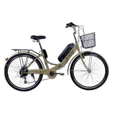 Электровелосипед складной с низкой рамой E-motion 36V 14Ah 350W бежевый