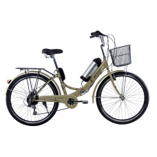 Електровелосипед складний з низькою рамою E-motion 26" 36V 10Ah 350W бежевий