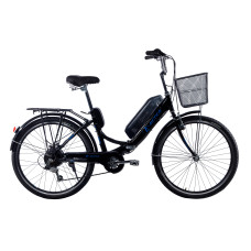 Електровелосипед складний з низькою рамою E-motion 36V 14Ah 350W чорно/синій