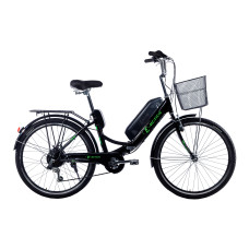 Електровелосипед складний з низькою рамою E-motion 26" 36V 14Ah 350W чорно/зелений