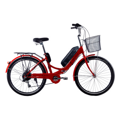 Электровелосипед складной с низкой рамой E-motion 36V 14Ah 350W красный