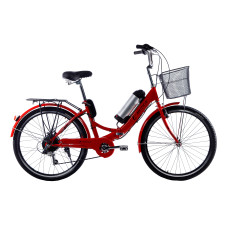 Електровелосипед складний з низькою рамою E-motion 26" 36V 10Ah 350W червоний