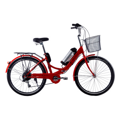 Електровелосипед складний з низькою рамою E-motion 36V 10Ah 350W червоний