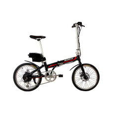 Електровелосипед складний МАКЕ 20" 36V 12Ah 350W / алюмінієва рама 17" чорний з червоним