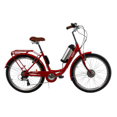 Электровелосипед женский RUBY 36V 10AH 350W передний привод красный
