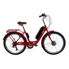 Електровелосипед жіночий Dorozhnik RUBY 36V 14AH 350W передній привід червоний