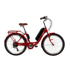 Електровелосипед жіночий Dorozhnik RUBY 36V 14AH 500W червоний