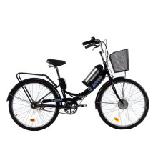 Електровелосипед E-motion складаний з низькою рамою 26" 36V 10Ah 350W чорно-синій