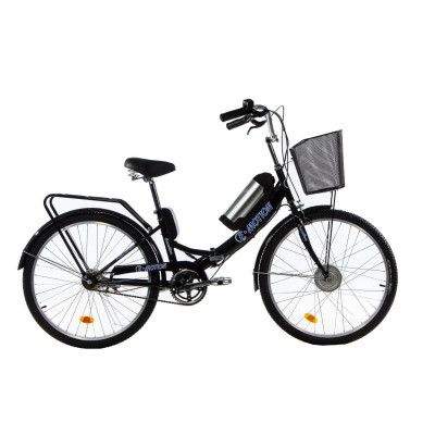 Електровелосипед E-motion складаний з низькою рамою 36V 10Ah 350W чорно-синій
