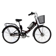 Електровелосипед E-motion складаний з низькою рамою 26" 36V 10Ah 350W темно-червоний