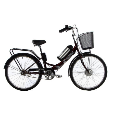 Электровелосипед E-motion складной с низкой рамой 36V 10Ah 350W темно-красный