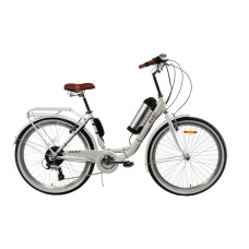 Електровелосипед жіночий Dorozhnik Ruby 36V 10Ah 500W білий