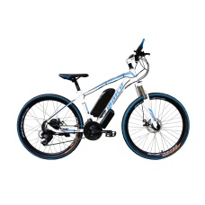 Електровелосипед Make bike 36V 12Ah 500W рама 17"/ 26" біло-синій