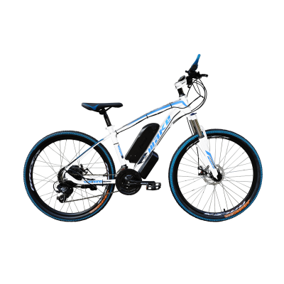 Электровелосипед MAKE 36V 12Ah 500W рама 17"/ 26" бело-синий