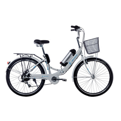 Електровелосипед складний з низькою рамою E-motion 26" 36V 10Ah 350W біло-блакитний