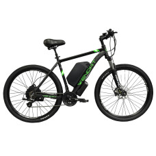 Електровелосипед Wendat MTB 29 GT рама 21" 48V 24Ah 500W /  чорно-зелений гідравлічні гальма