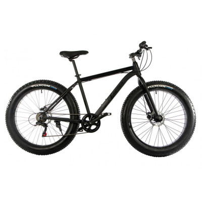 Велосипед E-motion Fatbike GT 26 "/ гідравлічні гальма / алюмінієва рама 19" чорний матовий
