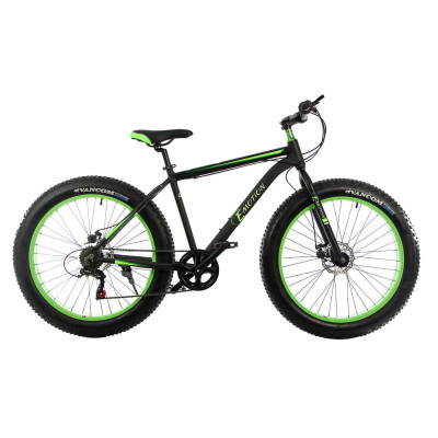 Велосипед E-motion Fatbike GT 26 "/ гідравлічні гальма / алюмінієва рама 19" чорно-зелений