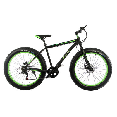 Велосипед E-motion Fatbike GT 26" / рама 19" чорно-зелений