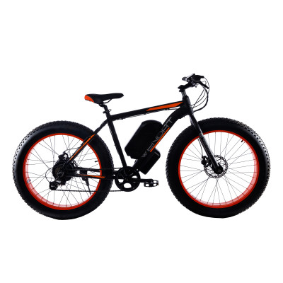 Электровелосипед Fatbike Wendat 48v 23Ah 1500W c гидравлическими тормозами черно-оранжевый