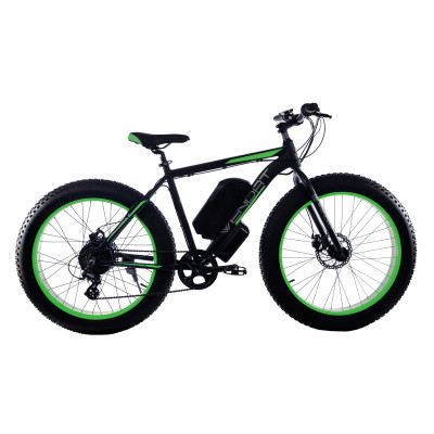 Электровелосипед Fatbike Wendat 48v 24Ah 1500W c гидравлическими тормозами черно-зеленый