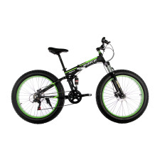 Фетбайк складаний Make bike 26" / рама 19" чорно-зелений