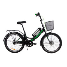 Складаний електровелосипед Formula Smart передній привід із заниженою рамою 24" 15" чорно-зелений