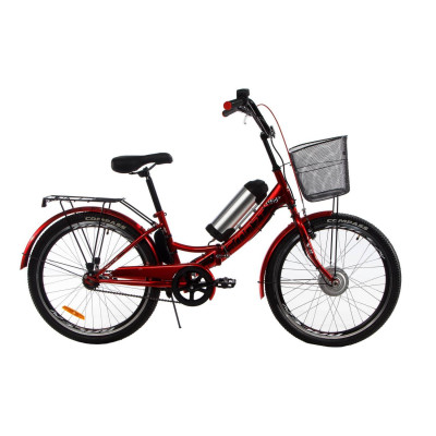 Складной электровелосипед Formula Smart передний привод с заниженной рамой 24" 15" красный