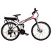Электровелосипед складной МАКЕ 36V 12Ah 500W 26", рама 17" бело-красный