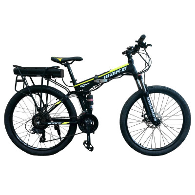 Электровелосипед складной МАКЕ 36V 12Ah 500W 26", рама 17" чёрно-жёлтый