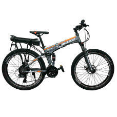 Електровелосипед складаний Make bike 36V 12Ah 500W 26", рама 17" сіро-помаранчевий