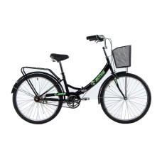 Велосипед E-motion складаний з низькою рамою 17" чорно-зелений