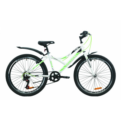 Велосипед ST 24" Discovery FLINT Vbr с крылом Pl 2020 (бело-зеленый) 