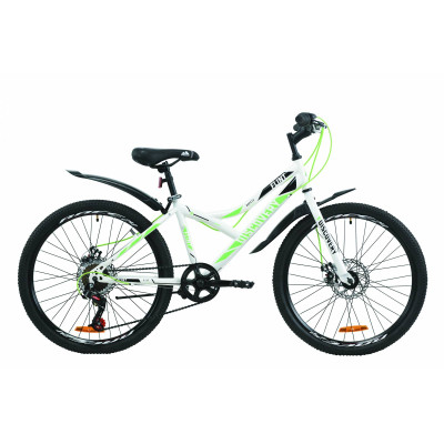 Велосипед ST 24" Discovery FLINT DD с крылом Pl 2020 (бело-зеленый) 