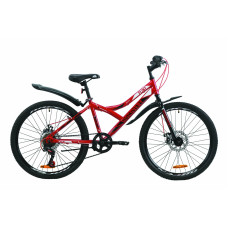 Велосипед ST 24" Discovery FLINT DD з крилом Pl 2020 (червоно-чорний)