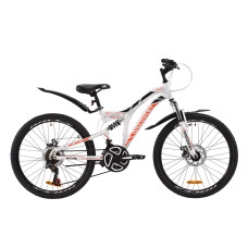 Велосипед ST 24" Discovery ROCKET AM2 DD з крилом Pl 2020 (біло-помаранчевий з чорним)