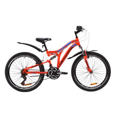 Велосипед ST 24" Discovery ROCKET AM2 Vbr з крилом Pl 2020 (червоно-чорний з синім)