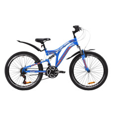 Велосипед ST 24" Discovery ROCKET AM2 Vbr з крилом Pl 2020 (синьо-помаранчевий з білим)