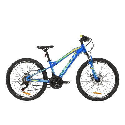 Велосипед AL 24" Formula BLACKWOOD 1.0 AM DD 2020 (сине-желто-салатовый) 