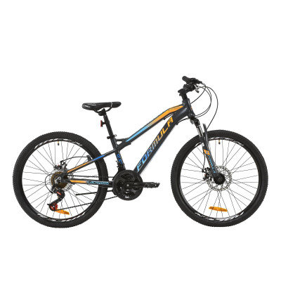 Велосипед AL 24" Formula BLACKWOOD 2.0 AM DD 2020 (серый с голубым и оранжевым) 