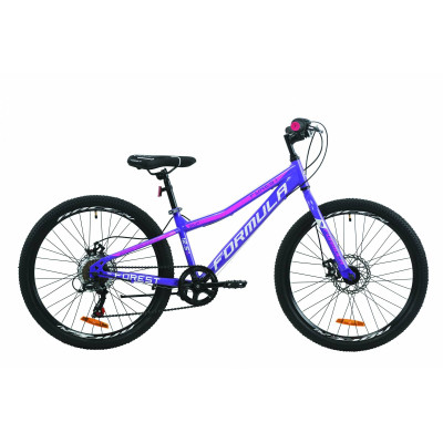 Велосипед 24" Formula FOREST DD 2020 (фиолетово-белый с малиновым) 