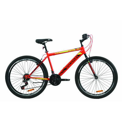 Велосипед ST 26" Discovery ATTACK Vbr 2020 (красно-черный с салатовым) 